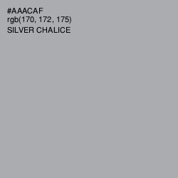 #AAACAF - Silver Chalice Color Image